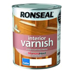 Ronseal Interior Varnish 750ml Satin Medium Oak - Quick Drying