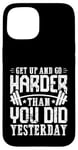 Coque pour iPhone 15 Citation d'entraînement de motivation pour les amateurs de fitness