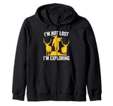 I'm not lost I'm exploring vintage men women Deer Hunting Zip Hoodie