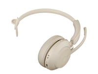 Jabra Evolve2 65 Uc Mono - Headset - På Örat - Konvertibel - Bluetooth - Trådlös - Usb-A - Ljudisolerande - Beige