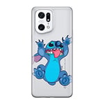 ERT GROUP Coque de téléphone Portable pour Oppo Find X5 Pro Original et sous Licence Officielle Disney Motif Stitch 020 Parfaitement adapté à la Forme du téléphone Portable, partiel imprimé