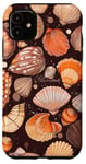 Coque pour iPhone 11 Marron Moderne Polka Dots Coastal Granddaughter Nouveauté