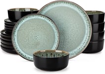 Vancasso Dinner Set, Reactive Glaze Dinner Sets for 6 People, 18-Piece Crockery