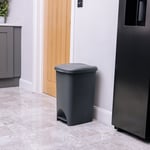 Addis Plastic 40L Pedal Bin Grey