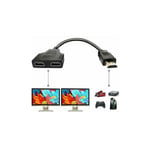 Ahlsen - Hdmi Splitter Adaptateur Cable Hdmi Splitter 1 In 2 Out Hdmi Male