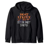 Most Likely To Halloween Get The Party Started Matching Zip Hoodie