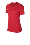 Nike W Nk Dry ACDMY18 Top Ss T-Shirt - University Red/Gym Red/(White), X-Large