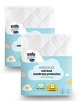 Silentnight Safe Nights Waterproof Cot Bed Mattress Protector  Set Of 2 - White