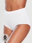 Sloggi 6 Pack Maxi Briefs - White