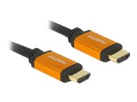 Delock - High Speed - Hdmi-Kabel - Hdmi Hane Till Hdmi Hane - 3 M - Trippelskärmad - Svart, Guld - Dolby Dts-Hd Master Audio-Support, Dolby Truehd-Support, Stöder 21:9-Filmförhållande, 8K60 Hz (7680 X 4320) Stöd