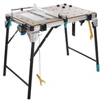 wolfcraft 6918000 - Établi Multifonction Master Cut 2600 - Etabli pour Machines Compact et Autoportant - Charge Max. 120 kg