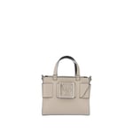 Armani Exchange Medium Tote with Central Logo Buckle, Taille Moyenne Femme, Pisco, Einheitsgröße