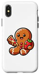 iPhone X/XS Gingerbread Man Animal Eating Pizza Margherita Meal Foodies Case