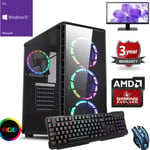 ULTRA FAST QUAD Thread Desktop Gaming PC Computer Bundle 16GB 1TB Windows 10 PBR