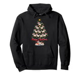 Siamese Cat Xmas Lighting Santa Siamese Cat Christmas Tree Pullover Hoodie