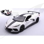 FR- Maisto CHEVROLET CORVETTE STINGRAY COUPE' HIGH WING 2020 WHITE 1:24 - MI3153