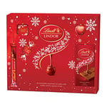 Lindt Lindor Milk Chocolate Christmas Selection Box | Medium 234g | Contains Milk Chocolate Truffles, Hearts, Squares and Bars with a Smooth Melting Filling | Gift Present for Him and Her