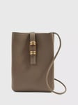 Reiss Vienna Leather Cross Body Phone Bag