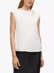 HUGO BOSS Silk Blend Sleeveless Top, Open White