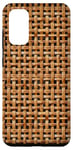 Coque pour Galaxy S20 Panier en osier esthétique vintage en rotin imprimé bambou