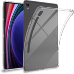 Miimall Case Compatible with Samsung Galaxy Tab S9 Tablet Case, Clear Soft TPU Shookproof Ultra-Thin Lightweight Anti-Scratch Protective Cover Case for Samsung Galaxy Tab S9-Transparent