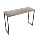 Versa Brandon Meuble d'Entrée Étroit pour Entrée ou Couloir, Table Console, Dimensions (H x l x L) 80 x 40 x 120 cm, Bois et métal, Couleur: Marron