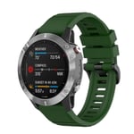 Universal Garmin 22mm QuickFit Rutete Silikon Reim - Army Grønn