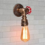 Axhup - Vintage Applique Mural E27 en Fer Luminaire Lampe Industrielle pour Salon Couloir Escalier Rouille