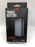 Portable Power Bank 20000mAh 5V USB External Travel Battery Pack MaxLife - Black