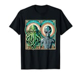 Alien Species Cthulhu and Grey Alien T-Shirt