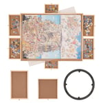 VEVOR Planche de Puzzle 1500 Pièces Table de Puzzle 831x625 mm avec 6 Tiroirs et Couverture Plateau Casse-Tête Rotatif à 360° et Portable Organisateur de Puzzle pour Amateurs de Puzzle Enfants Adultes