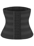 Chevron Stripe Waist Trainer·Musta·XXL