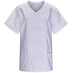 MISEMIYA - WORK CLOTHES LADY SHORT SLEEVES UNIFORM CLINIC HOSPITAL CLEANING VETERINARY SANITATION HOSTELRY Ref: Q8119 - Medium, White