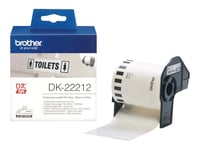 Brother Dk-22212 - Permanent Häftning - Vit - Rulle (6,2 Cm X 15,2 M) Tejp - För Brother Ql-1050, 1060, 1110, 500, 550, 560, 570, 580, 600, 650, 700, 710, 720, 820