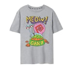 SpongeBob SquarePants Mens Meow Gary Marl T-Shirt - 3XL