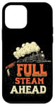 iPhone 12 mini Cool Railroad with Full Steam Ahead Saying Costume Case