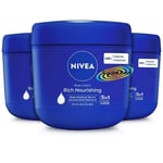 3x Nivea Rich Nourishing Deep Moisture Serum Body Cream 400ml