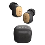 House of Marley Smile Jamaica True Wireless Earbuds - Small Bluetooth Ear Buds, 14 Hr Playtime Mini In Ear Headphones, TWS Bluetooth Earphones with Charging Case, Sustainable Materials, Black