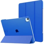 MoKo Coque pour iPad Air 13 Pouces M2 2024 / iPad Pro 12,9 (6e/5e Gén 2022/2021), Étui Intelligent Dos Translucide Givré en PC Dur, Support Touch ID et Apple Pencil Pro/2e/USB-C, Bleu Klein