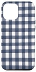 iPhone 12 Pro Max Navy Blue Gingham Plaid Rustic Pattern Checkered Checker Case