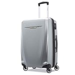 Samsonite Winfield 3 DLX Valise Rigide Extensible avec roulettes pivotantes, Argenté., Checked-Medium 25-inch, Winfield 3 DLX Valise Rigide avec roulettes pivotantes