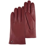 Gants Isotoner  femme gants chauds tactiles cuir rouge 85264