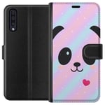 Samsung Galaxy A50 Svart Plånboksfodral Glad panda