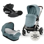 Cybex, Barnevogn, Talos S Lux, Travelsystem inkl. Cloud T - Sky Blue