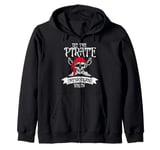 Funny Halloween Skull Let The Pirate Shenanigans Begin Zip Hoodie