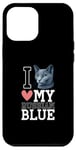 Coque pour iPhone 15 Pro Max J'aime mon bleu russe