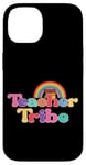 Coque pour iPhone 14 Livres arc-en-ciel colorés Teacher Tribe