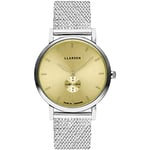 LLARSEN Femme Montre Aiguille Analogique Quartz avec Bracelet en Cuir 144SYS3-MSS3-18