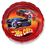 Ballonim® Hot Cars - Ballons ronds - Environ 45 cm - Décoration d'anniversaire