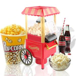 Machine à Pop-Corn Rouge Rétro 1200W  Appareil à PopCorn